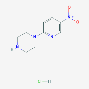 molecular formula C9H13ClN4O2 B3217933 1-(5-Nitropyridin-2-yl)-piperazine hydrochloride CAS No. 1185319-62-3