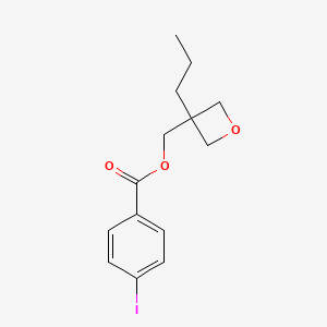 molecular formula C14H17IO3 B3217939 (3-Propyloxetan-3-yl)methyl 4-iodobenzoate CAS No. 118546-18-2
