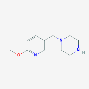 molecular formula C11H17N3O B3217940 1-((6-Methoxypyridin-3-yl)methyl)piperazine CAS No. 1185539-20-1