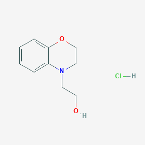 molecular formula C10H14ClNO2 B3217950 2-(2,3-Dihydro-4h-1,4-benzoxazin-4-yl)ethanol hydrochloride CAS No. 1185674-69-4