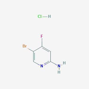 molecular formula C5H5BrClFN2 B3217952 5-Bromo-4-fluoropyridin-2-amine hydrochloride CAS No. 1185767-18-3