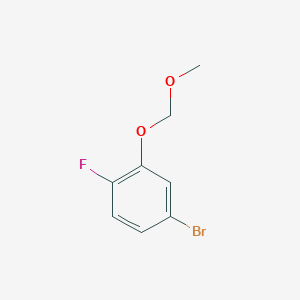 molecular formula C8H8BrFO2 B3217956 4-Bromo-1-fluoro-2-(methoxymethoxy)benzene CAS No. 1185836-54-7
