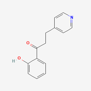 molecular formula C14H13NO2 B3217962 1-(2-Hydroxyphenyl)-3-(pyridin-4-yl)propan-1-one CAS No. 1186004-10-3