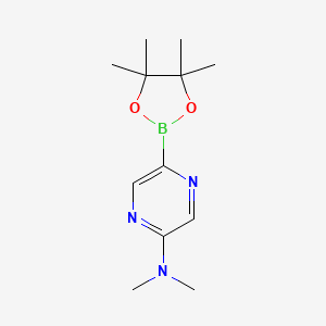 molecular formula C12H20BN3O2 B3217965 5-(Dimethylamino)pyrazine-2-boronic acid pinacol ester CAS No. 1186041-96-2