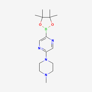 molecular formula C15H25BN4O2 B3217976 5-(N-Methylpiperazin-1-YL)pyrazine-2-boronic acid pinacol ester CAS No. 1186041-98-4
