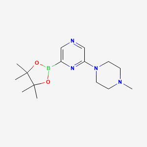 molecular formula C15H25BN4O2 B3217984 2-(4-Methyl-1-piperazinyl)-6-(4,4,5,5-tetramethyl-1,3,2-dioxaborolan-2-YL)-pyrazine CAS No. 1186042-00-1