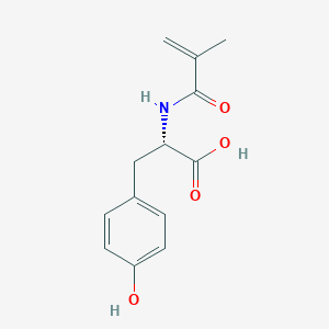 molecular formula C13H15NO4 B3217990 L-Tyrosine, N-(2-methyl-1-oxo-2-propenyl)- CAS No. 118605-48-4