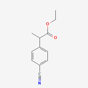 molecular formula C12H13NO2 B3217995 Ethyl 2-(4-cyanophenyl)propanoate CAS No. 118618-32-9
