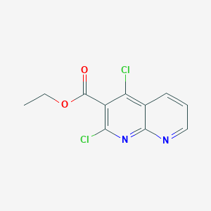 molecular formula C11H8Cl2N2O2 B3218005 Ethyl 2,4-dichloro-1,8-naphthyridine-3-carboxylate CAS No. 1186189-29-6