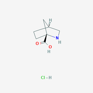 molecular formula C7H12ClNO2 B3218024 (1R,4S)-2-azabicyclo[2.2.1]heptane-1-carboxylic acid hydrochloride CAS No. 1186506-98-8