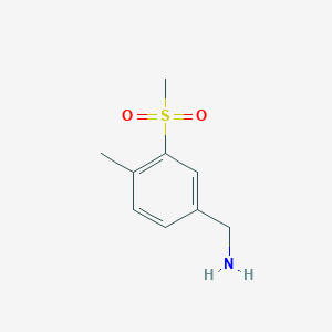 molecular formula C9H13NO2S B3218030 (4-Methyl-3-(methylsulfonyl)phenyl)methanamine CAS No. 1186518-69-3