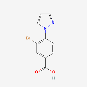 3-Bromo-4-(1H-pyrazol-1-YL)benzoic acid
