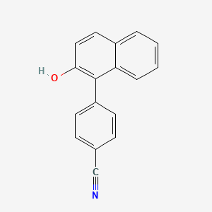 molecular formula C17H11NO B3218057 4-(2-Hydroxynaphthalen-1-yl)benzonitrile CAS No. 118693-55-3