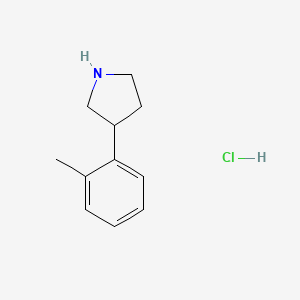 molecular formula C11H16ClN B3218065 3-(2-Methylphenyl)pyrrolidine hydrochloride CAS No. 1187172-23-1