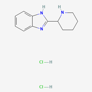 molecular formula C12H17Cl2N3 B3218072 2-(Piperidin-2-yl)-1H-benzo[d]imidazole dihydrochloride CAS No. 1187172-70-8