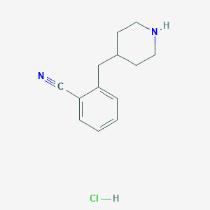 Benzonitrile, 2-(4-piperidinylmethyl)-, hydrochloride (1:1)