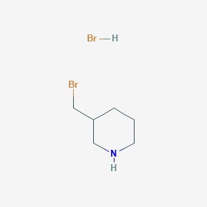 molecular formula C6H13Br2N B3218132 3-(Bromomethyl)piperidine hydrobromide CAS No. 1187851-01-9