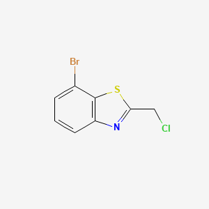 molecular formula C8H5BrClNS B3218286 7-Bromo-2-(chloromethyl)benzo[d]thiazole CAS No. 1188233-96-6