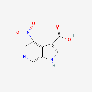molecular formula C8H5N3O4 B3218510 4-nitro-1H-pyrrolo[2,3-c]pyridine-3-carboxylic acid CAS No. 1190309-97-7