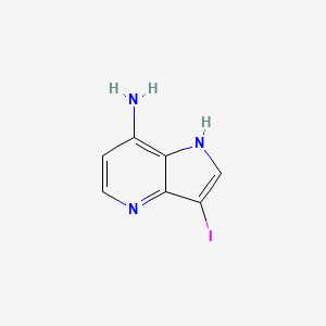 molecular formula C7H6IN3 B3218656 3-iodo-1H-pyrrolo[3,2-b]pyridin-7-amine CAS No. 1190311-12-6