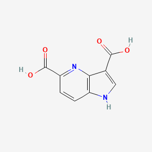 molecular formula C9H6N2O4 B3218671 1H-pyrrolo[3,2-b]pyridine-3,5-dicarboxylic acid CAS No. 1190311-22-8