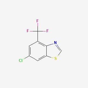 molecular formula C8H3ClF3NS B3218728 6-chloro-4-(trifluoromethyl)-1,3-benzothiazole CAS No. 1190311-79-5