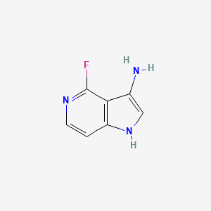 molecular formula C7H6FN3 B3218828 4-fluoro-1H-pyrrolo[3,2-c]pyridin-3-amine CAS No. 1190312-57-2