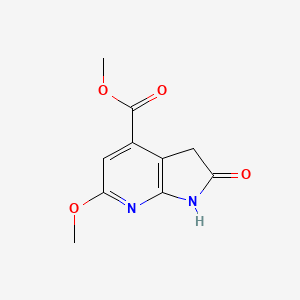 B3218834 1H-Pyrrolo[2,3-b]pyridine-4-carboxylic acid, 2,3-dihydro-6-methoxy-2-oxo-, methyl ester CAS No. 1190312-67-4