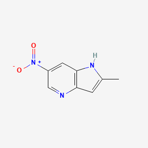 molecular formula C8H7N3O2 B3218903 2-Methyl-6-nitro-1H-pyrrolo[3,2-b]pyridine CAS No. 1190313-60-0