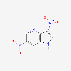 molecular formula C7H4N4O4 B3218910 3,6-dinitro-1H-pyrrolo[3,2-b]pyridine CAS No. 1190313-68-8