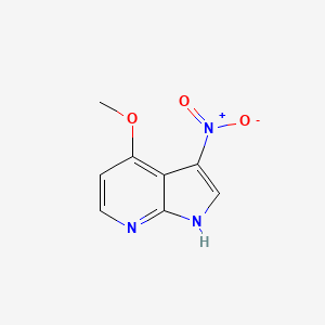 molecular formula C8H7N3O3 B3219018 4-methoxy-3-nitro-1H-pyrrolo[2,3-b]pyridine CAS No. 1190314-57-8