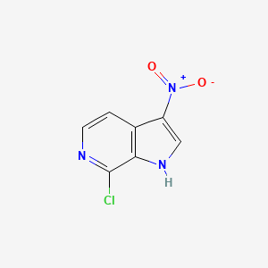molecular formula C7H4ClN3O2 B3219029 7-chloro-3-nitro-1H-pyrrolo[2,3-c]pyridine CAS No. 1190314-76-1