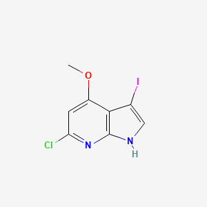 molecular formula C8H6ClIN2O B3219061 6-chloro-3-iodo-4-methoxy-1H-pyrrolo[2,3-b]pyridine CAS No. 1190314-97-6