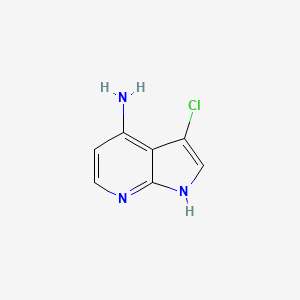 molecular formula C7H6ClN3 B3219078 3-chloro-1H-pyrrolo[2,3-b]pyridin-4-amine CAS No. 1190315-06-0