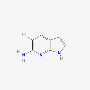 molecular formula C7H6ClN3 B3219095 5-chloro-1H-pyrrolo[2,3-b]pyridin-6-amine CAS No. 1190315-30-0