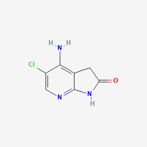 molecular formula C7H6ClN3O B3219119 2H-Pyrrolo[2,3-b]pyridin-2-one, 4-amino-5-chloro-1,3-dihydro- CAS No. 1190315-45-7