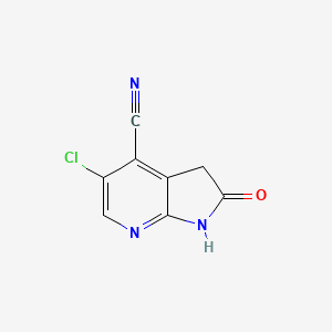 1h-Pyrrolo[2,3-b]pyridine-4-carbonitrile,5-chloro-2,3-dihydro-2-oxo-