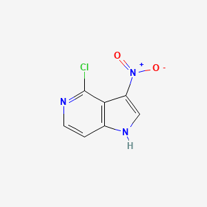 molecular formula C7H4ClN3O2 B3219177 4-chloro-3-nitro-1H-pyrrolo[3,2-c]pyridine CAS No. 1190316-31-4