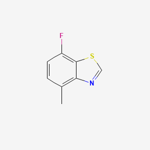 molecular formula C8H6FNS B3219195 7-Fluoro-4-methylbenzothiazole CAS No. 1190316-42-7