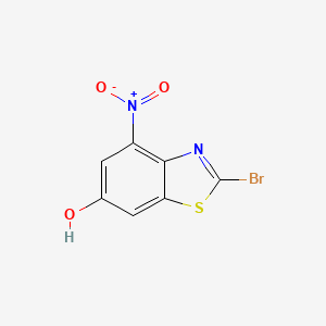 molecular formula C7H3BrN2O3S B3219285 2-bromo-4-nitro-1,3-benzothiazol-6-ol CAS No. 1190317-29-3
