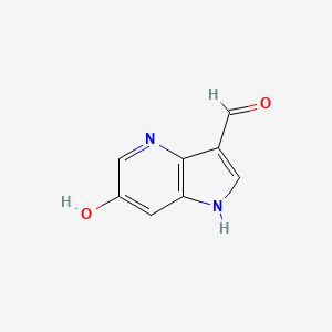 molecular formula C8H6N2O2 B3219360 6-hydroxy-1H-pyrrolo[3,2-b]pyridine-3-carbaldehyde CAS No. 1190318-18-3