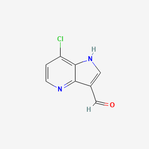 molecular formula C8H5ClN2O B3219381 7-chloro-1H-pyrrolo[3,2-b]pyridine-3-carbaldehyde CAS No. 1190318-24-1