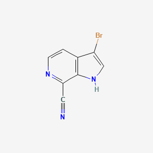 molecular formula C8H4BrN3 B3219420 3-bromo-1H-pyrrolo[2,3-c]pyridine-7-carbonitrile CAS No. 1190318-54-7