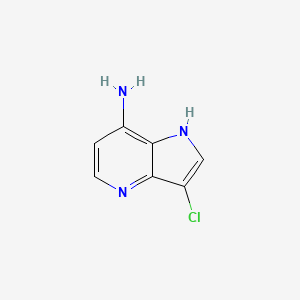 molecular formula C7H6ClN3 B3219582 3-chloro-1H-pyrrolo[3,2-b]pyridin-7-amine CAS No. 1190319-25-5