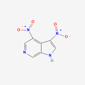 molecular formula C7H4N4O4 B3219643 3,4-dinitro-1H-pyrrolo[2,3-c]pyridine CAS No. 1190319-50-6