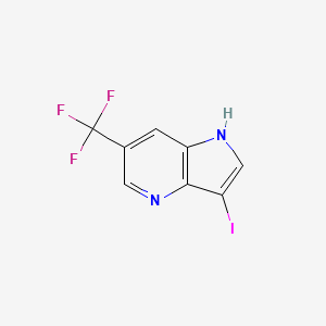 molecular formula C8H4F3IN2 B3219651 3-iodo-6-(trifluoromethyl)-1H-pyrrolo[3,2-b]pyridine CAS No. 1190319-52-8