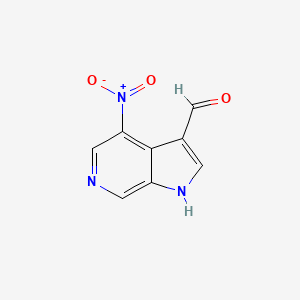 1H-Pyrrolo[2,3-c]pyridine-3-carboxaldehyde, 4-nitro-