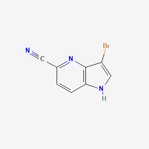 molecular formula C8H4BrN3 B3219656 3-bromo-1H-pyrrolo[3,2-b]pyridine-5-carbonitrile CAS No. 1190319-58-4