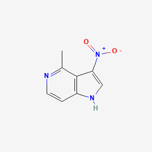 molecular formula C8H7N3O2 B3219685 4-methyl-3-nitro-1H-pyrrolo[3,2-c]pyridine CAS No. 1190319-83-5