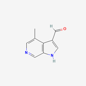 molecular formula C9H8N2O B3219695 4-methyl-1H-pyrrolo[2,3-c]pyridine-3-carbaldehyde CAS No. 1190319-89-1